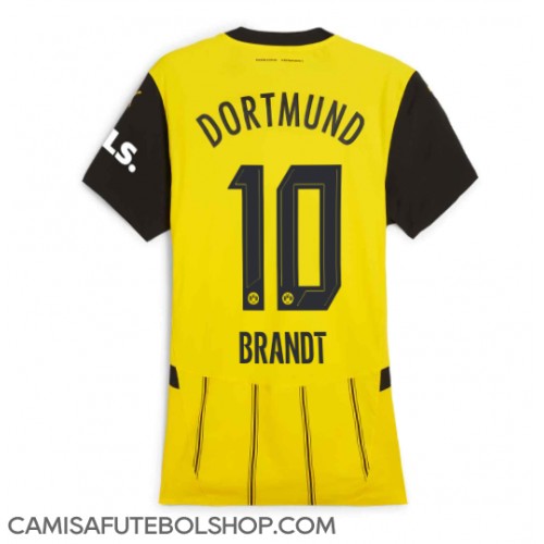 Camisa de time de futebol Borussia Dortmund Julian Brandt #10 Replicas 1º Equipamento Feminina 2024-25 Manga Curta